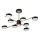 LED pendel 8xLED/7W/230V + LED/6W 3000-6000K diameter 77 cm guldfarvet/sort