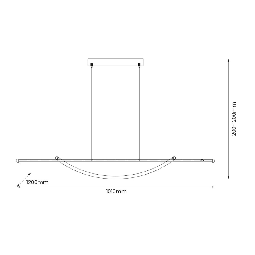 LED pendel AMBAR LED/35W/230V sort