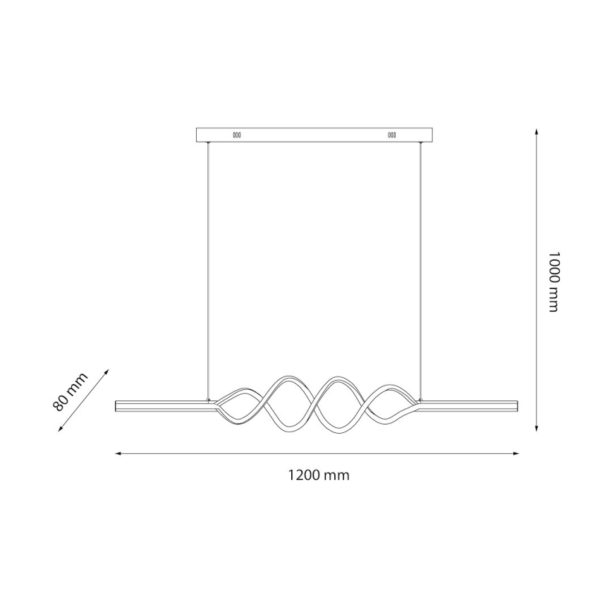 LED pendel ANCONA LED/36W/230V guldfarvet
