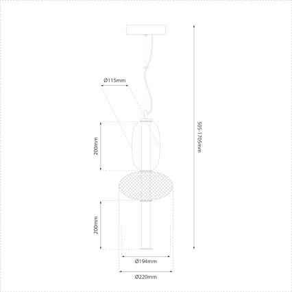 LED pendel ARAME LED/23W/230V diameter 22 cm sort