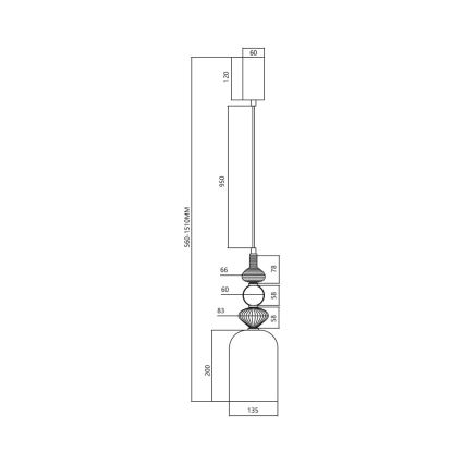 LED pendel ARTE LED/12W/230V diameter 13 cm messing