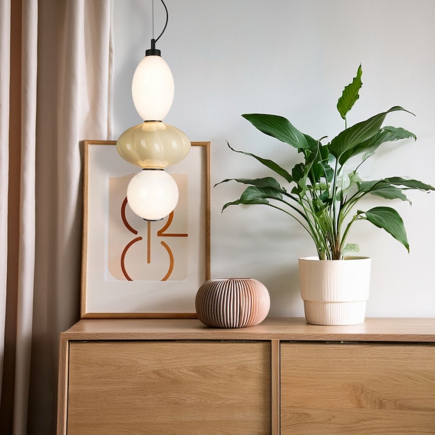 LED pendel ASCOLI LED/18W/230V diameter 20 cm beige