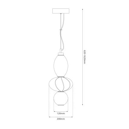 LED pendel ASCOLI LED/18W/230V diameter 20 cm beige