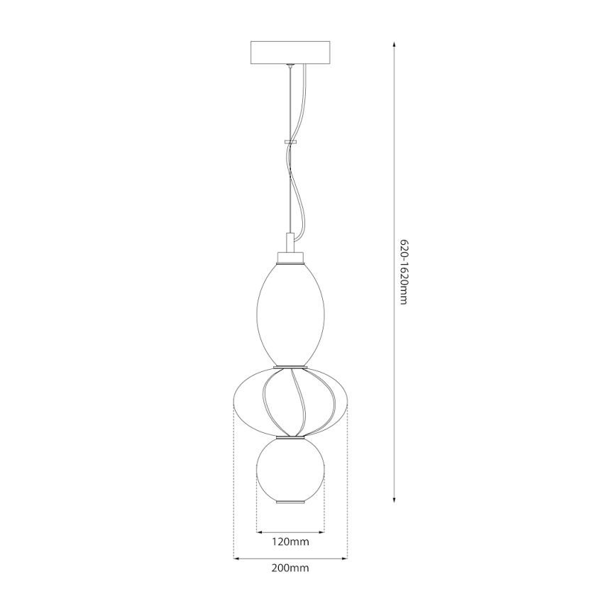 LED pendel ASCOLI LED/18W/230V diameter 20 cm beige