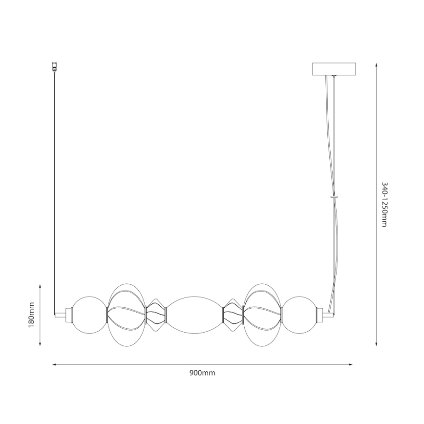 LED pendel ASCOLI LED/24W/230V farverig