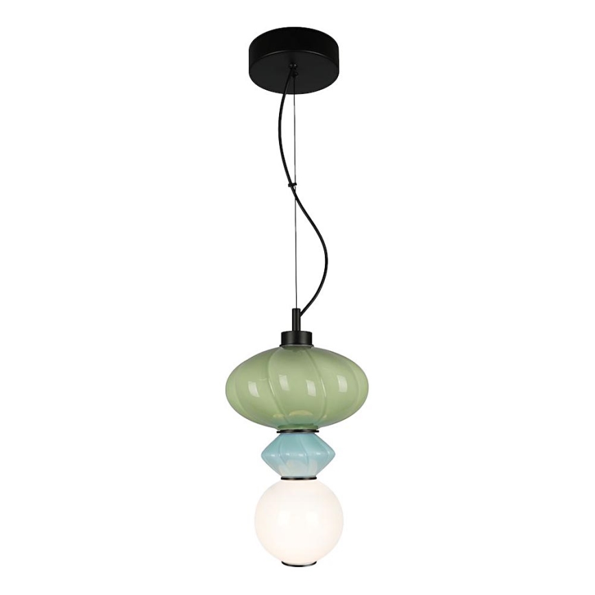 LED pendel ASCOLI LED/8W/230V diameter 20 cm grøn/blå