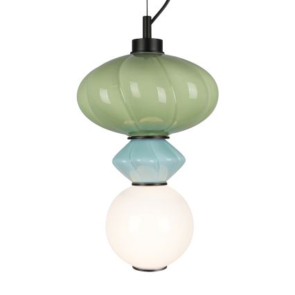 LED pendel ASCOLI LED/8W/230V diameter 20 cm grøn/blå