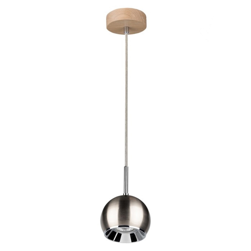 LED pendel BALL WOOD 1xGU10/5W/230V mat eg