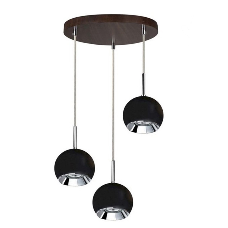 LED pendel BALL WOOD 3xGU10/5W/230V bøg