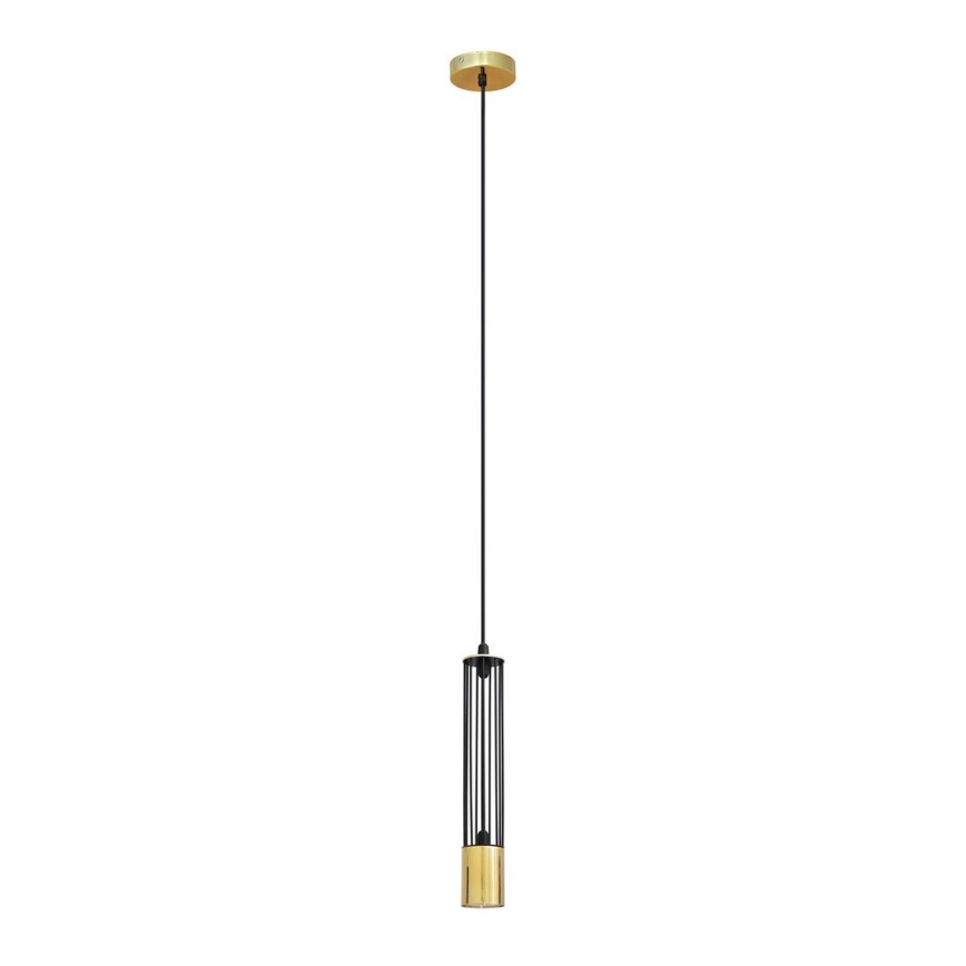 LED Pendel BARS 1xGU10/4,8W/230V sort/gylden