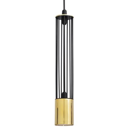 LED Pendel BARS 1xGU10/4,8W/230V sort/gylden