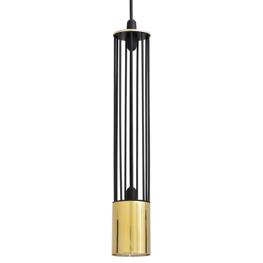 LED Pendel BARS 1xGU10/4,8W/230V sort/gylden