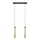 LED Pendel BARS 2xGU10/4,8W/230V guldfarvet/sort