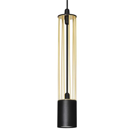 LED Pendel BARS 2xGU10/4,8W/230V sort/gylden