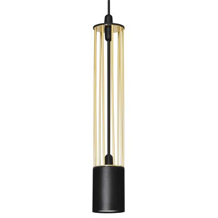 LED Pendel BARS 3xGU10/4,8W/230V sort/guldfarvet