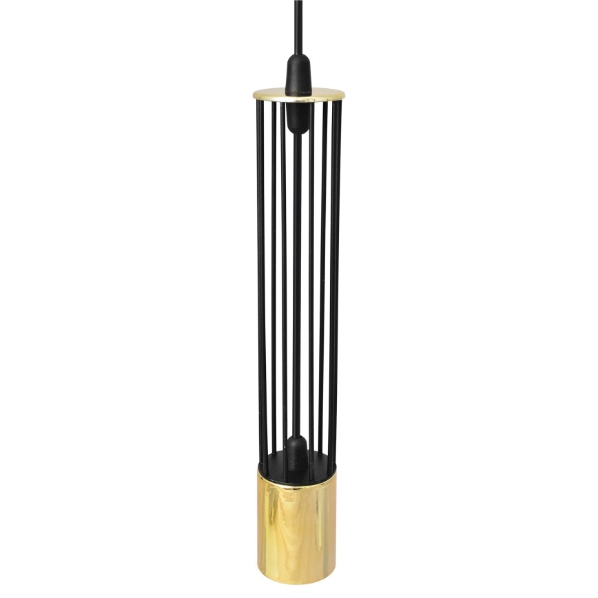 LED Pendel BARS 3xGU10/4,8W/230V sort/guldfarvet
