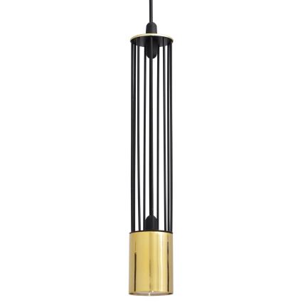 LED Pendel BARS 3xGU10/4,8W/230V sort/guldfarvet