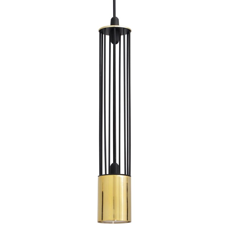 LED Pendel BARS 3xGU10/4,8W/230V sort/guldfarvet