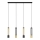 LED Pendel BARS 4xGU10/4,8W/230V sort/gylden