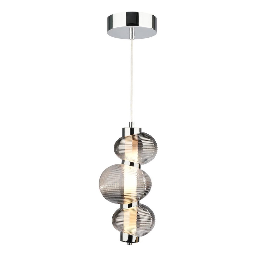 LED pendel BOLLA LED/12W/230V diameter 16 cm røget