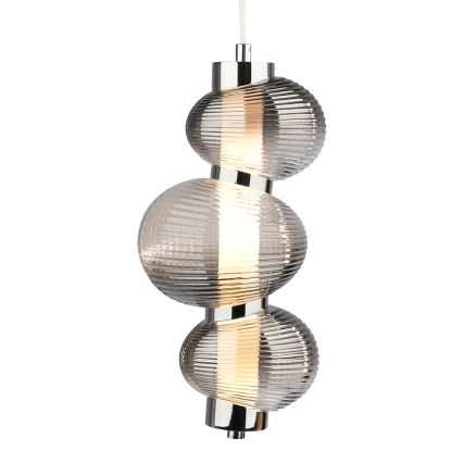 LED pendel BOLLA LED/12W/230V diameter 16 cm røget