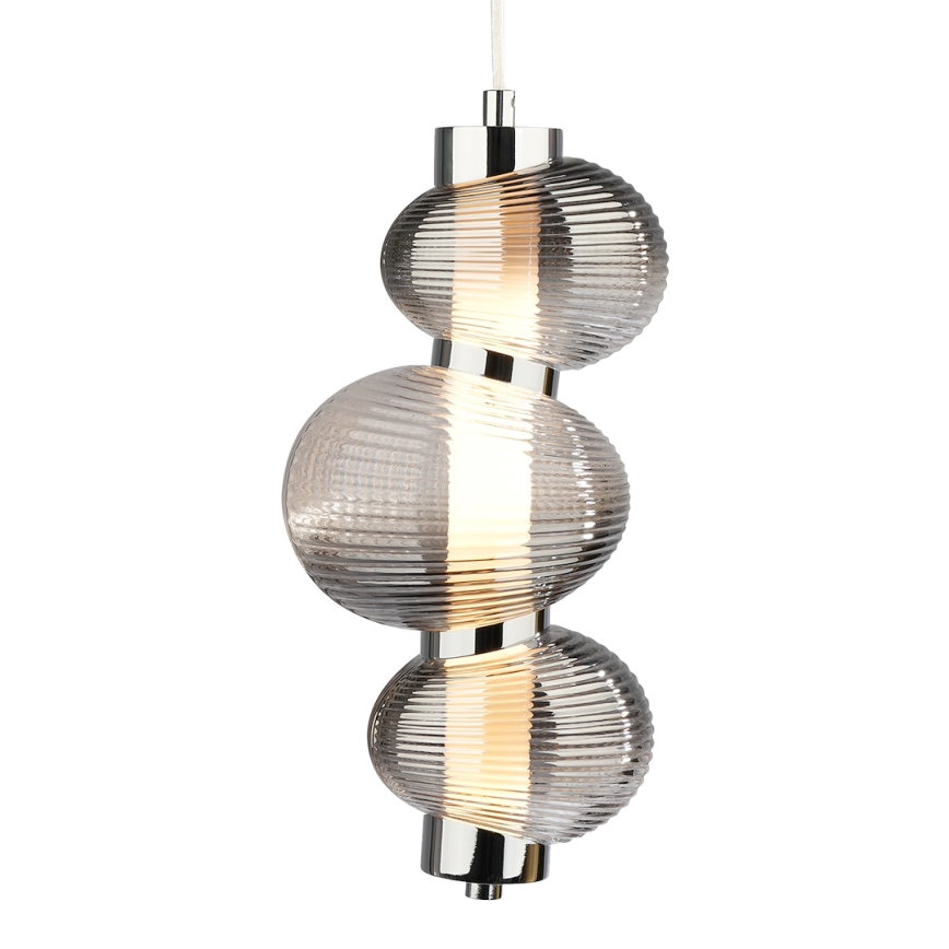 LED pendel BOLLA LED/12W/230V diameter 16 cm røget