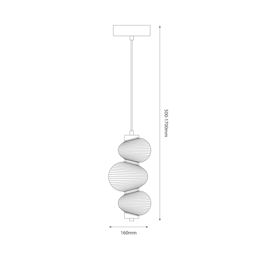 LED pendel BOLLA LED/12W/230V diameter 16 cm røget