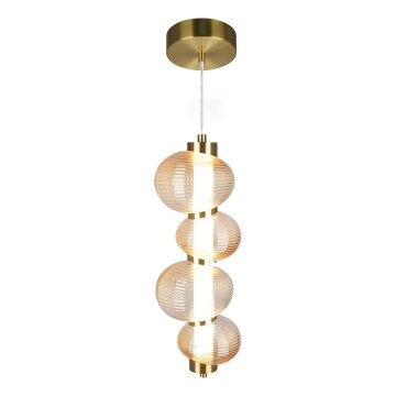 LED pendel BOLLA LED/17W/230V diameter 16 cm guldfarvet/røget