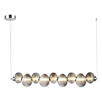 LED pendel BOLLA LED/32W/230V skinnende krom/røget