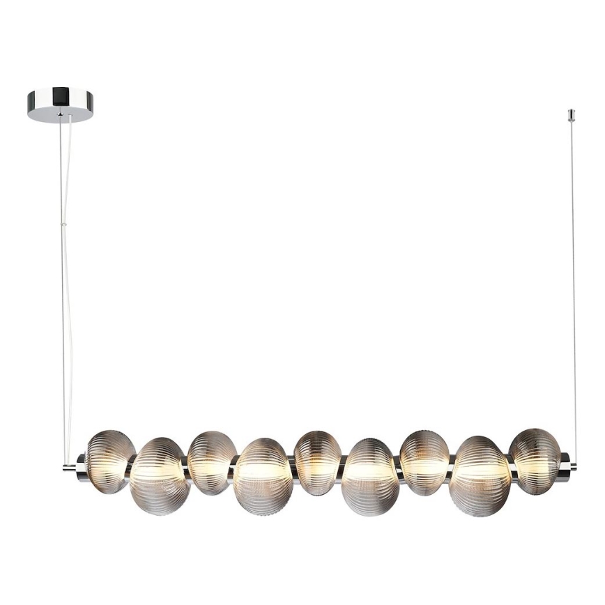 LED pendel BOLLA LED/32W/230V skinnende krom/røget