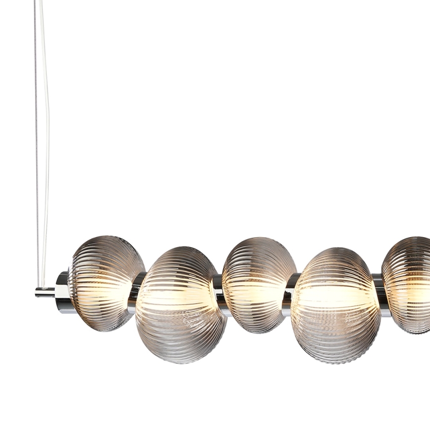 LED pendel BOLLA LED/32W/230V skinnende krom/røget