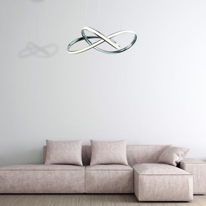 LED pendel CAPPIO LED/36W/230V skinnende krom