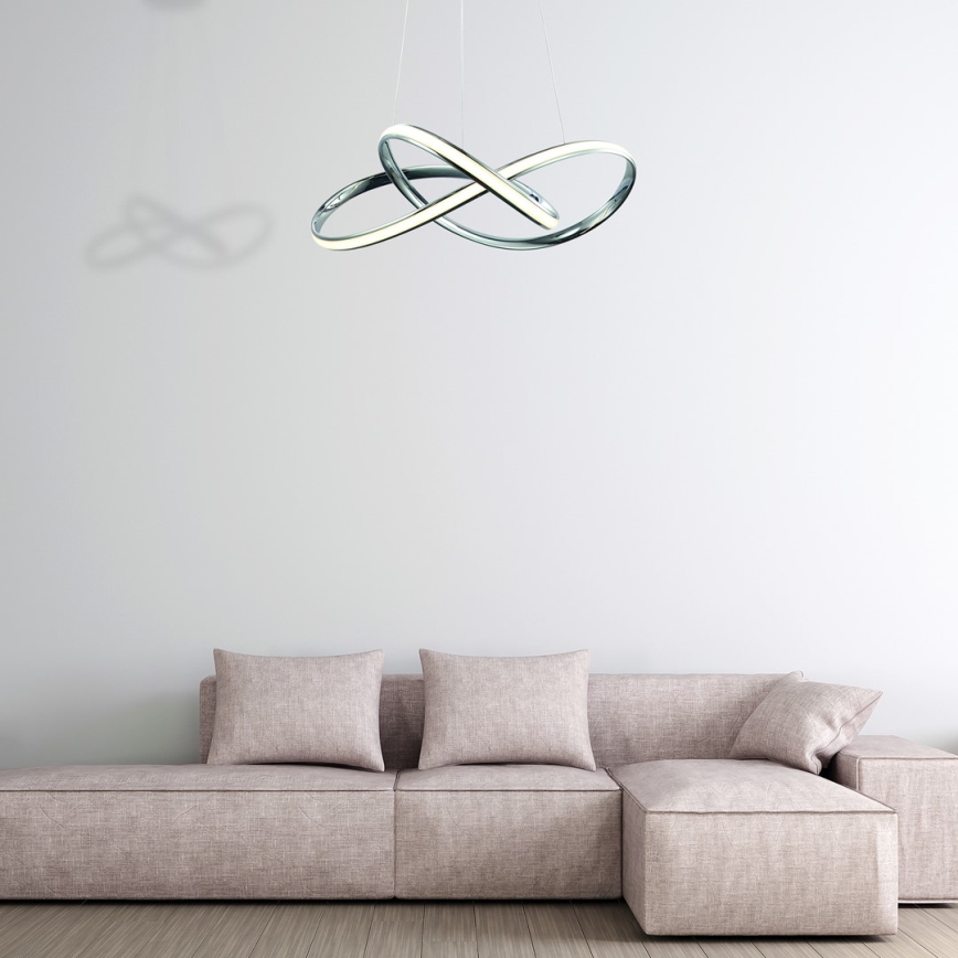 LED pendel CAPPIO LED/36W/230V skinnende krom