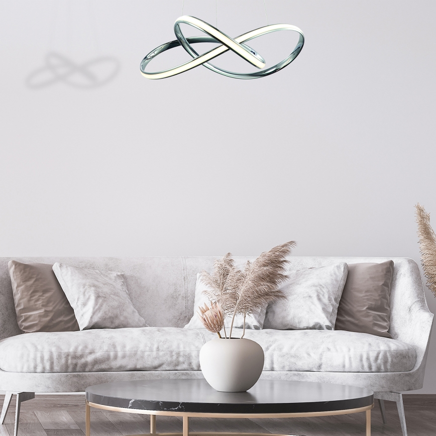 LED pendel CAPPIO LED/36W/230V skinnende krom