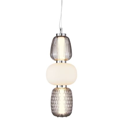 LED pendel CARO LED/28W/230V skinnende krom