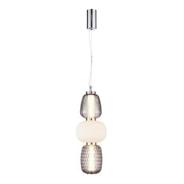 LED pendel CARO LED/28W/230V skinnende krom