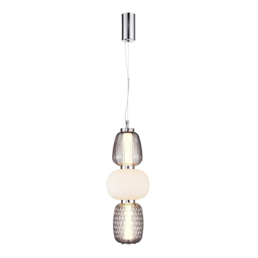 LED pendel CARO LED/28W/230V skinnende krom