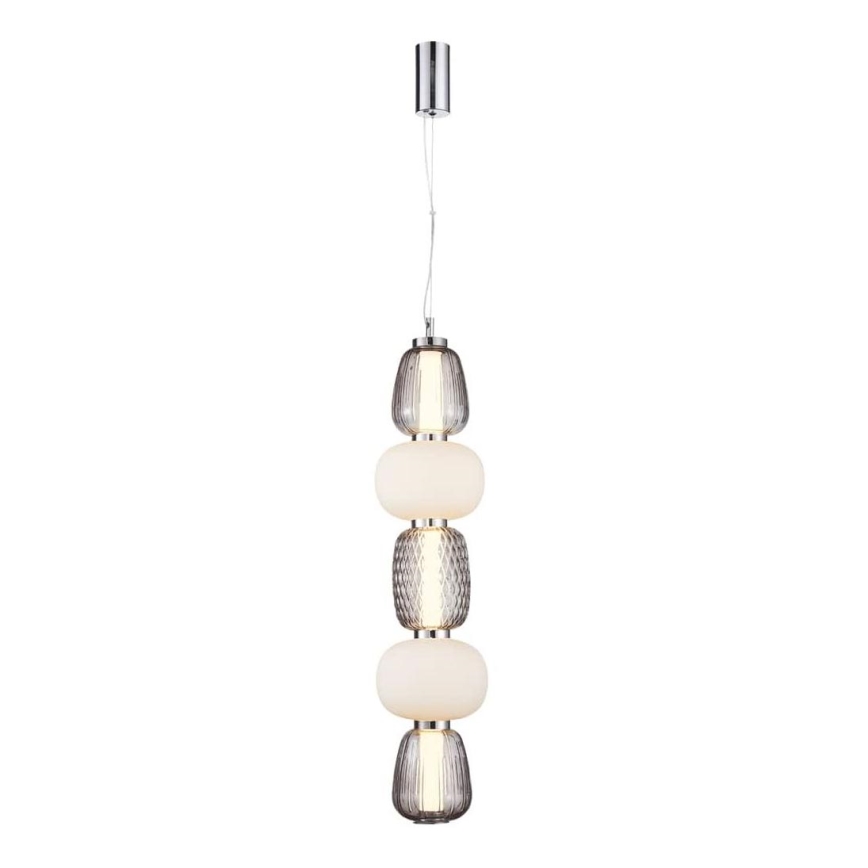 LED pendel CARO LED/40W/230V skinnende krom