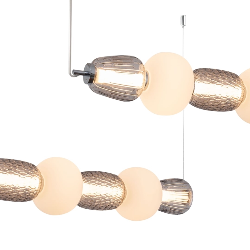 LED pendel CARO LED/42W/230V skinnende krom