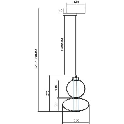 LED pendel DAPHNE LED/12W/230V grå