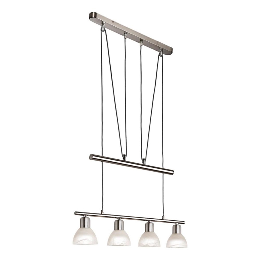 LED pendel DAYTONA 4xE14/5W/230V 3000K skinnende krom