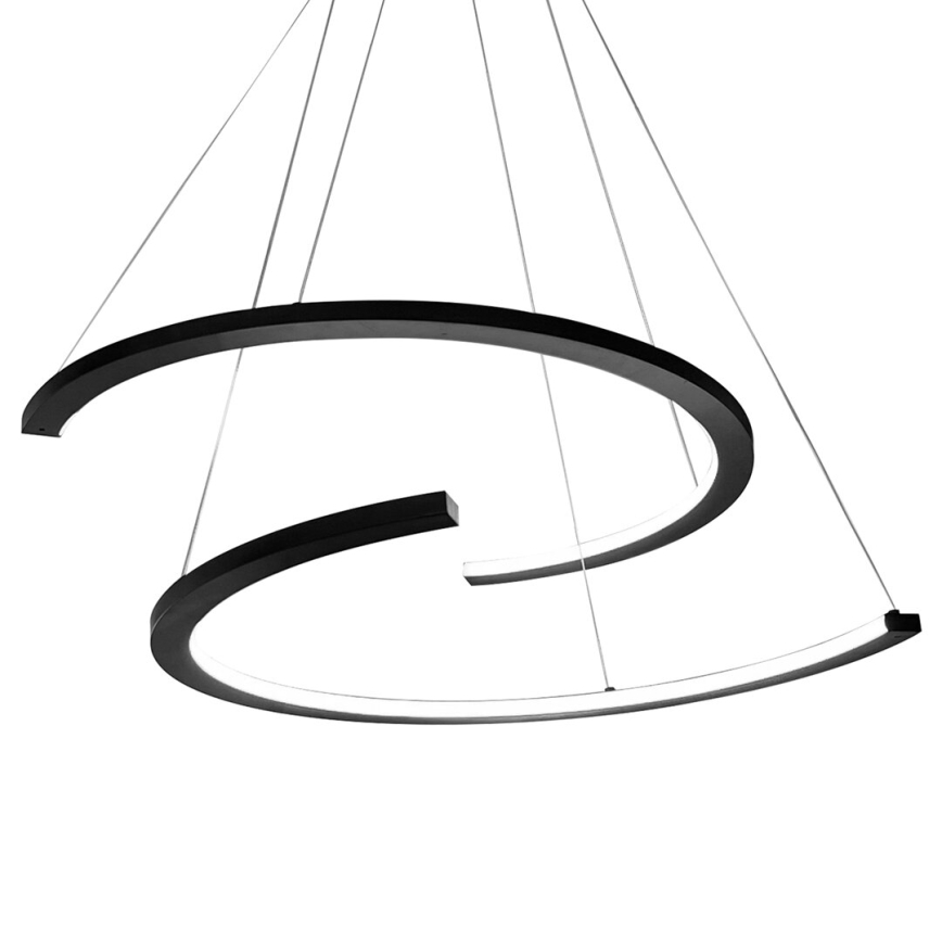 LED pendel DOUBLEMOON LED/30W/230V sort