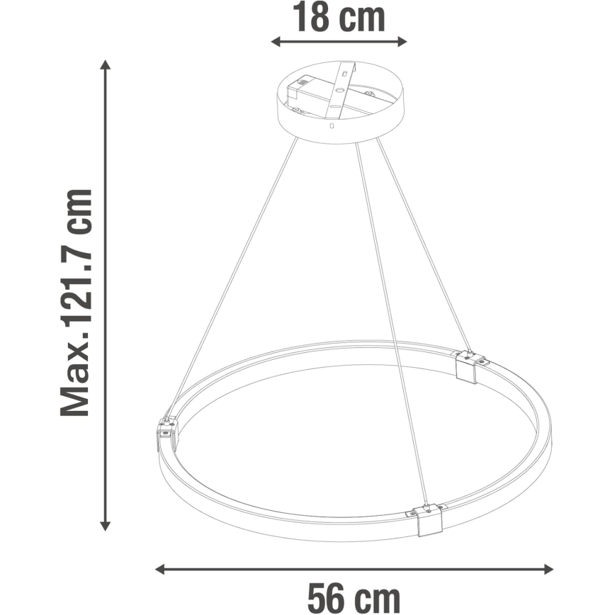 LED pendel dæmpbar CASSINI LED/33W/230V 2700-6500K + fjernbetjening