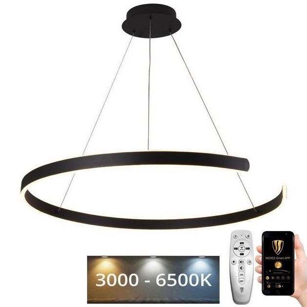 LED pendel dæmpbar LED/100W/230V 3000-6500K diameter 80 cm + fjernbetjening
