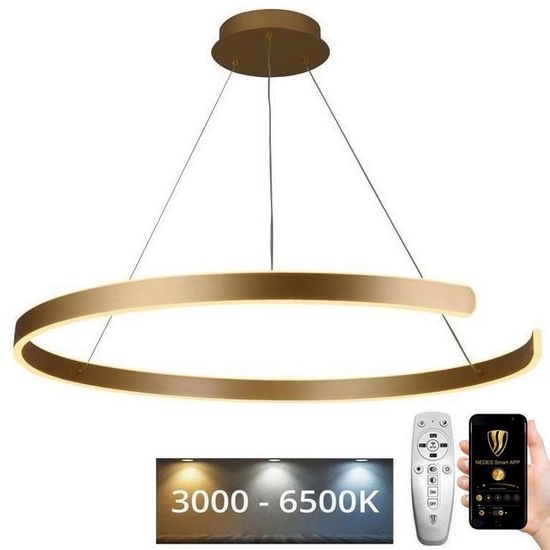 LED pendel dæmpbar LED/100W/230V 3000-6500K diameter 80 cm + fjernbetjening