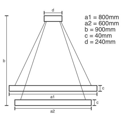 LED pendel dæmpbar LED/100W/230V 3000-6500K + fjernbetjening