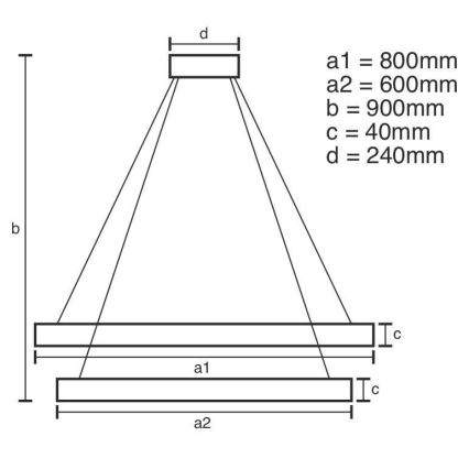 LED pendel dæmpbar LED/100W/230V 3000-6500K + fjernbetjening