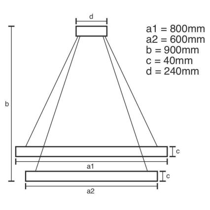 LED pendel dæmpbar LED/100W/230V 3000-6500K + fjernbetjening