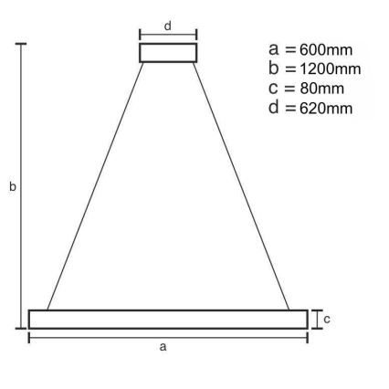 LED pendel dæmpbar LED/100W/230V 3000-6500K + fjernbetjening