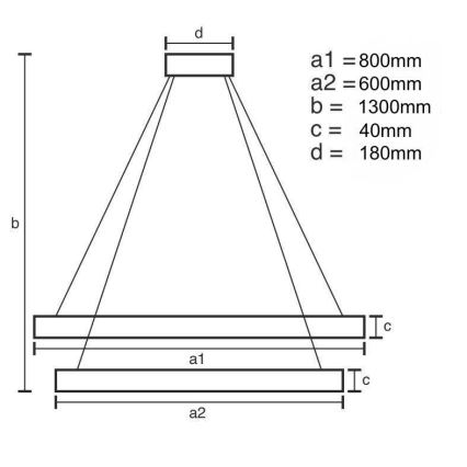 LED pendel dæmpbar LED/100W/230V 3000-6500K + fjernbetjening